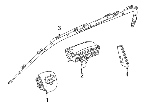 2024 GMC Sierra 1500 Air Bag Components Diagram