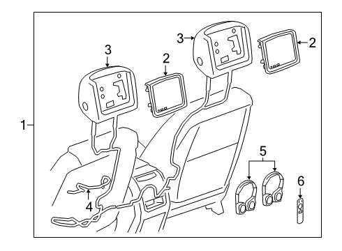 2025 Cadillac XT6 Entertainment System Components Diagram