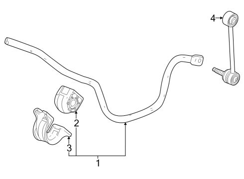 2025 Cadillac LYRIQ Stabilizer Bar & Components Diagram