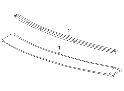 2025 Chevy Corvette Exterior Trim - Roof Diagram