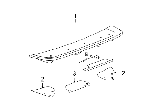 2006 Pontiac Grand Prix Spoiler Diagram for 89046132
