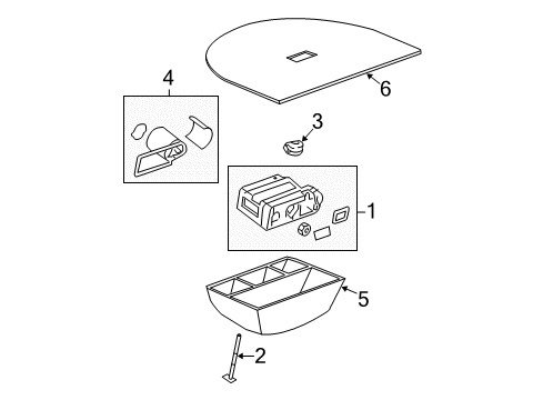 2009 Chevy Malibu Interior Trim - Rear Body Diagram 2 - Thumbnail