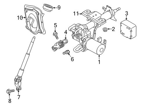 2017 Chevy City Express Lower Shaft Bolt Diagram for 19317514