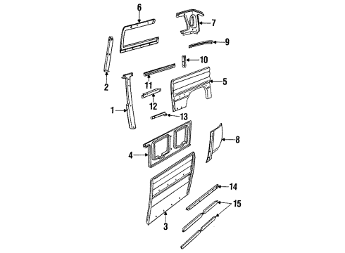 1996 Chevy P30 Interior Trim - Side Panel Diagram 4 - Thumbnail