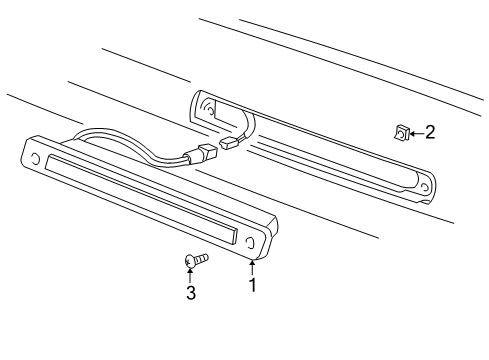 2005 Pontiac Montana Stop Lamp Assembly Diagram for 15264475