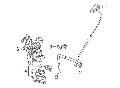 2025 GMC Sierra 2500 HD Module, Mobile Telephone Radio Diagram for 85080310