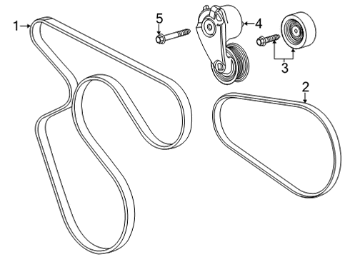 2025 GMC Sierra 2500 HD Belts & Pulleys Diagram