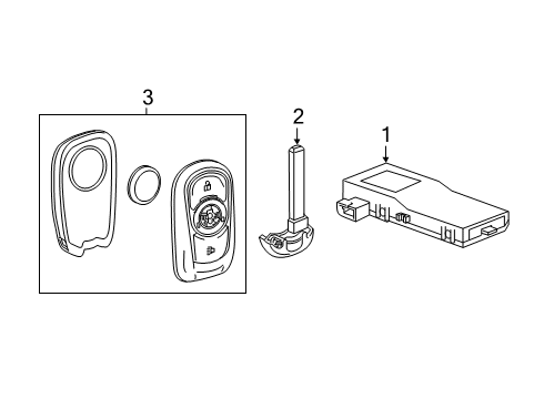2021 Buick Encore Keyless Entry Components Diagram