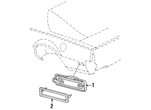 1991 Pontiac Firebird Side Marker Lamp Diagram for 915572