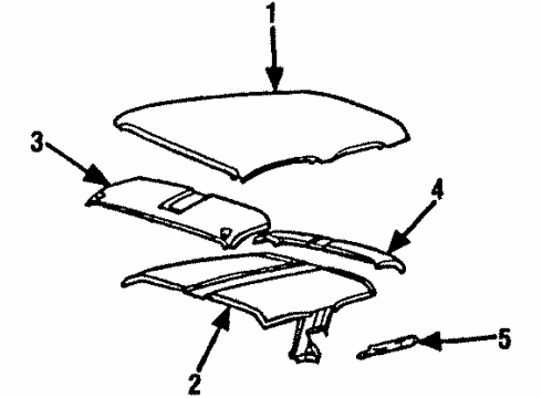 1988 Chevy R30 Drip Molding Diagram for 14049975