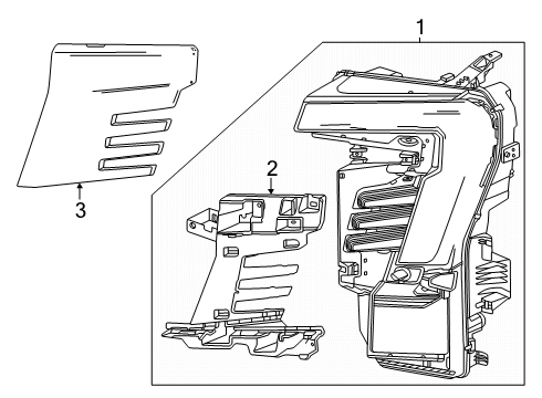 2024 GMC Sierra EV Headlamp Components Diagram