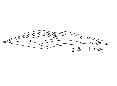 1994 Chevy Camaro Interior Trim - Roof Diagram
