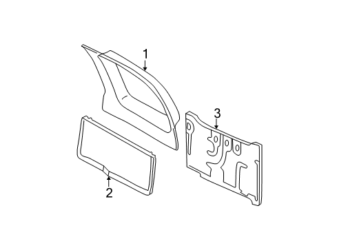 2002 Chevy Suburban 2500 Interior Trim - Back Door Diagram