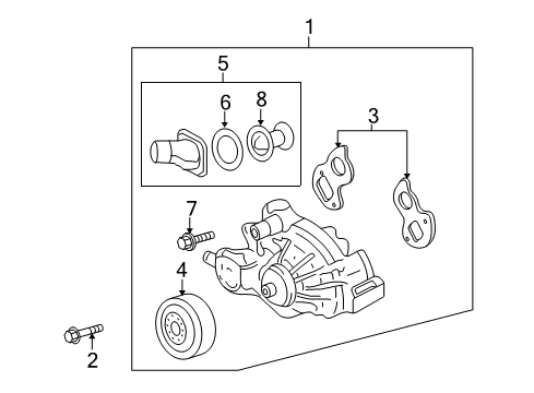 2008 Pontiac G8 Water Pump Diagram