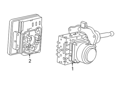 2025 Cadillac XT6 ABS Components Diagram