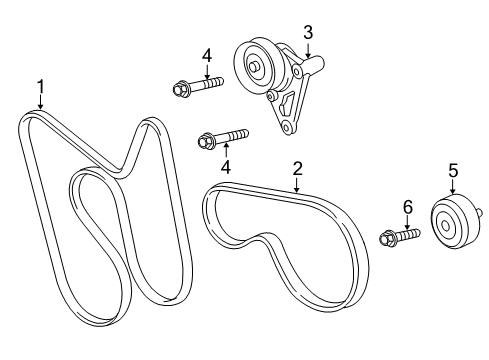 2011 Chevy Colorado Belts & Pulleys Diagram
