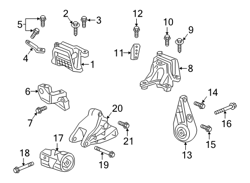 2025 Chevy Blazer Engine & Trans Mounting Diagram