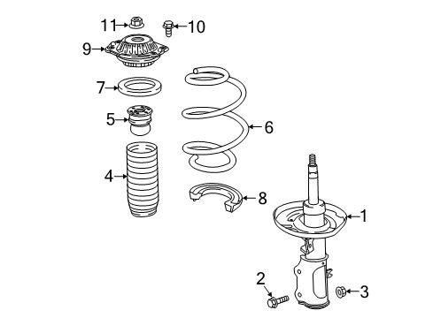 2018 Buick LaCrosse Struts & Components Diagram