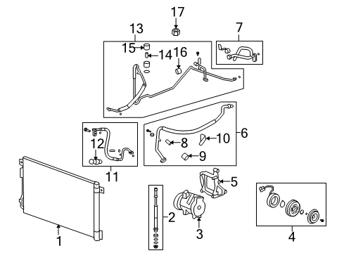 2008 GMC Acadia A/C Compressor Diagram