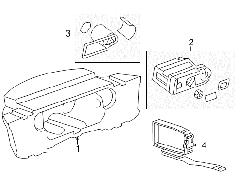 2013 Chevy Cruze Interior Trim - Rear Body Diagram