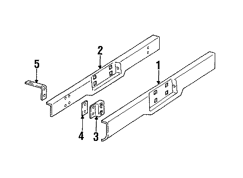 1993 GMC Typhoon Bumper Assembly - Rear Diagram