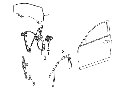 2021 Cadillac CT5 Front Door Diagram