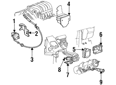 1995 Oldsmobile 88 Servo Cable Diagram for 25619424