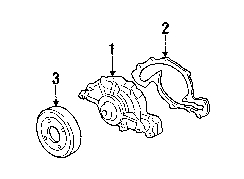 1999 Oldsmobile Intrigue Water Pump Diagram