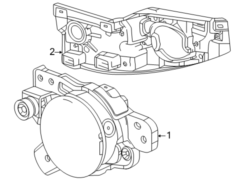 2024 Chevy Silverado 2500 HD Fog Lamps Diagram