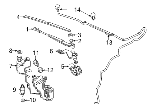2015 Cadillac ELR Washer Reservoir Diagram for 23184317