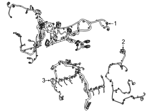 2021 Chevy Silverado 3500 HD Engine Harness Diagram for 84742292