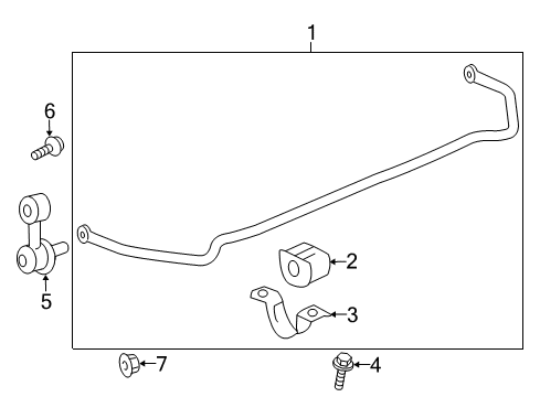 2016 Chevy Impala Stabilizer Bar & Components Diagram