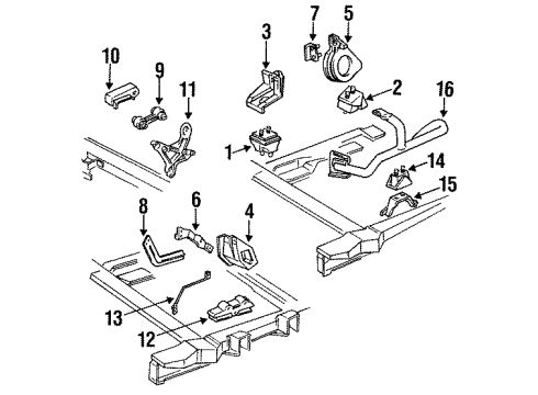 1991 Oldsmobile Cutlass Supreme Strut Mount Diagram for 10114751
