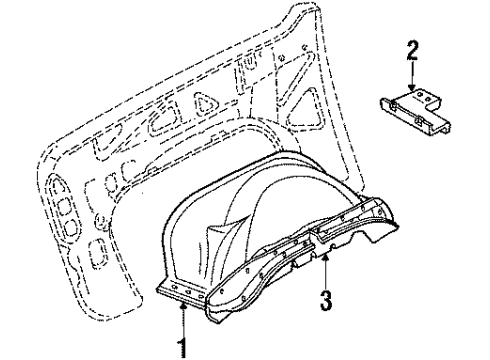 1987 Chevy Blazer Inner Components - Fender Diagram