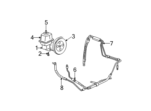 2003 Chevy Trailblazer P/S Pump & Hoses Diagram 2 - Thumbnail