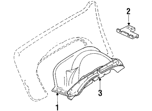 1986 Chevy C30 Inner Components - Fender Diagram