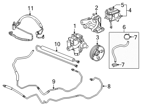 2010 Buick LaCrosse Upper Return Line Diagram for 22783159