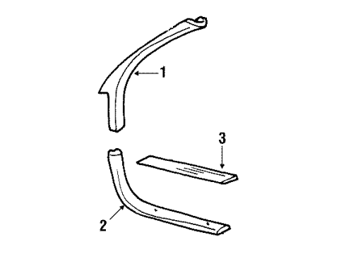 1993 Buick Regal Sill Plate, Front Passenger Side Diagram for 10134686