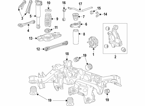 2020 Chevy Camaro Stabilizer Bar Bushing, Rear Diagram for 22761218