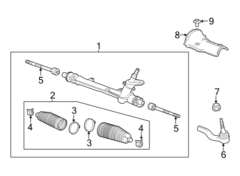 2025 Chevy Trax Steering Gear & Linkage Diagram