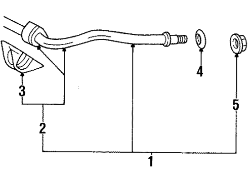 1995 Saturn SL2 Stabilizer Bar & Components Diagram
