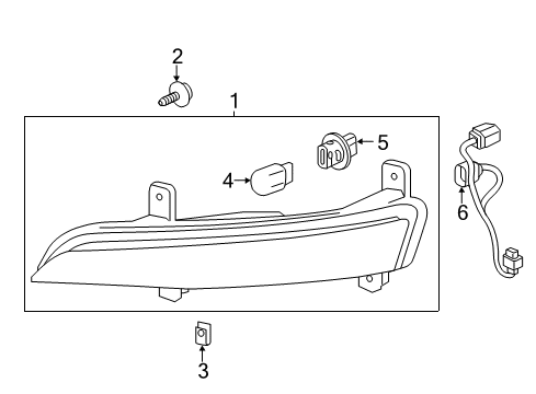 2015 Chevy Traverse Park & Signal Lamps Diagram