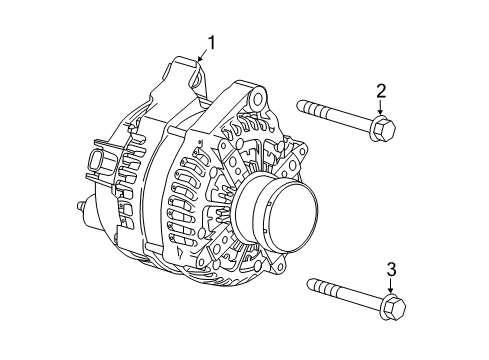 2021 Cadillac XT5 Alternator Diagram for 13520809