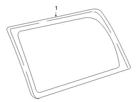 2008 Cadillac Escalade Quarter Glass, Passenger Side Diagram for 25810430