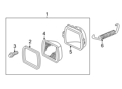 2000 Chevy Astro Headlamp Components Diagram