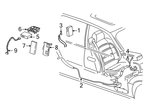 2000 Cadillac DeVille Connector Diagram for 12110115