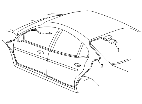 2007 Buick LaCrosse Antenna & Radio Diagram