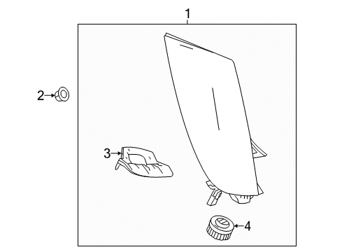 2015 Cadillac XTS Tail Lamp Assembly, Rear Passenger Side Diagram for 84136218