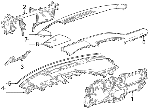 2025 GMC Sierra 3500 HD Instrument Panel Diagram