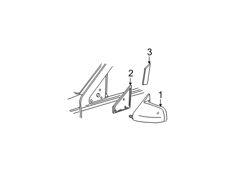 1996 Chevy C1500 Outside Mirrors Diagram 3 - Thumbnail
